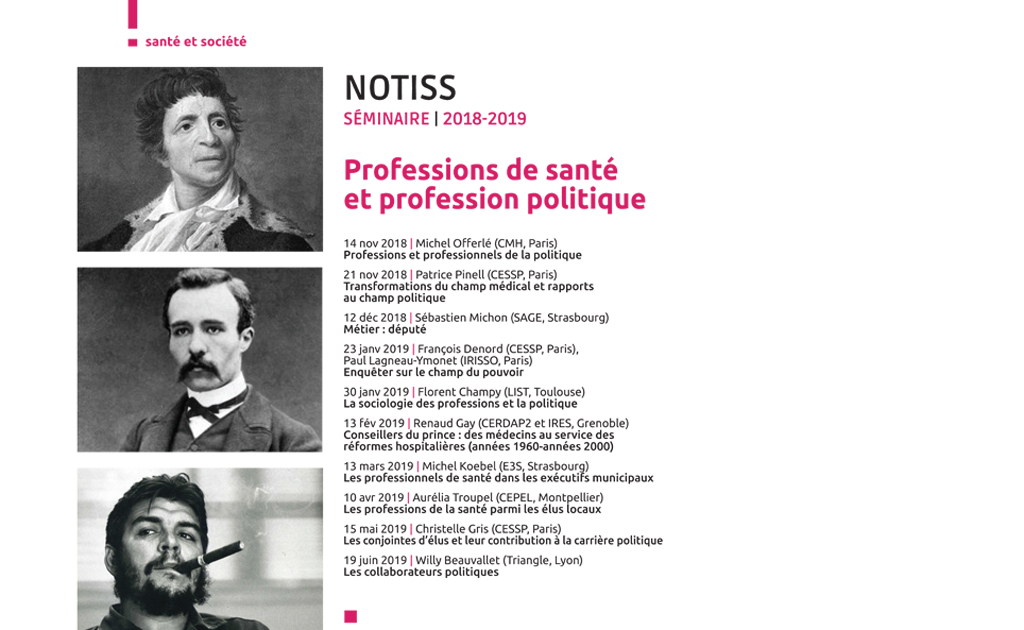 vers Séminaire NOTISS : « Professions de santé et profession politique »