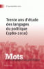 couverture de Trente ans d’étude des langages du politique (1980-2010) 