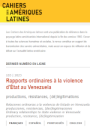 Rapports ordinaires à la violence d’État au Venezuela : productions, résistances, (dé)légitimations
